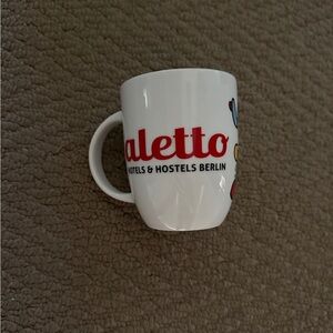 White Ceramic Mug- Berlin hostel